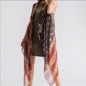 American Flag wrap/shawl